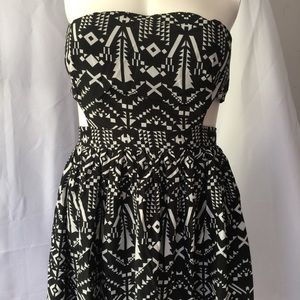 Black strapless summer dress